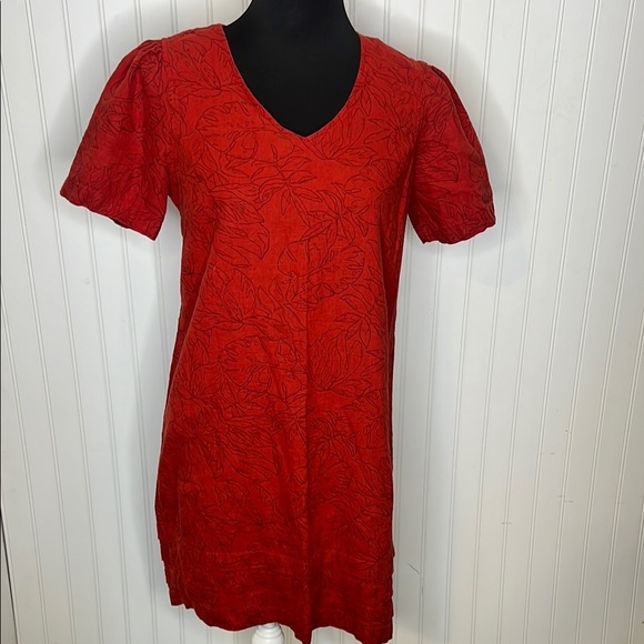 - Nicole Miller Linen Blend Dress Size Medium - Picture 1 of 12